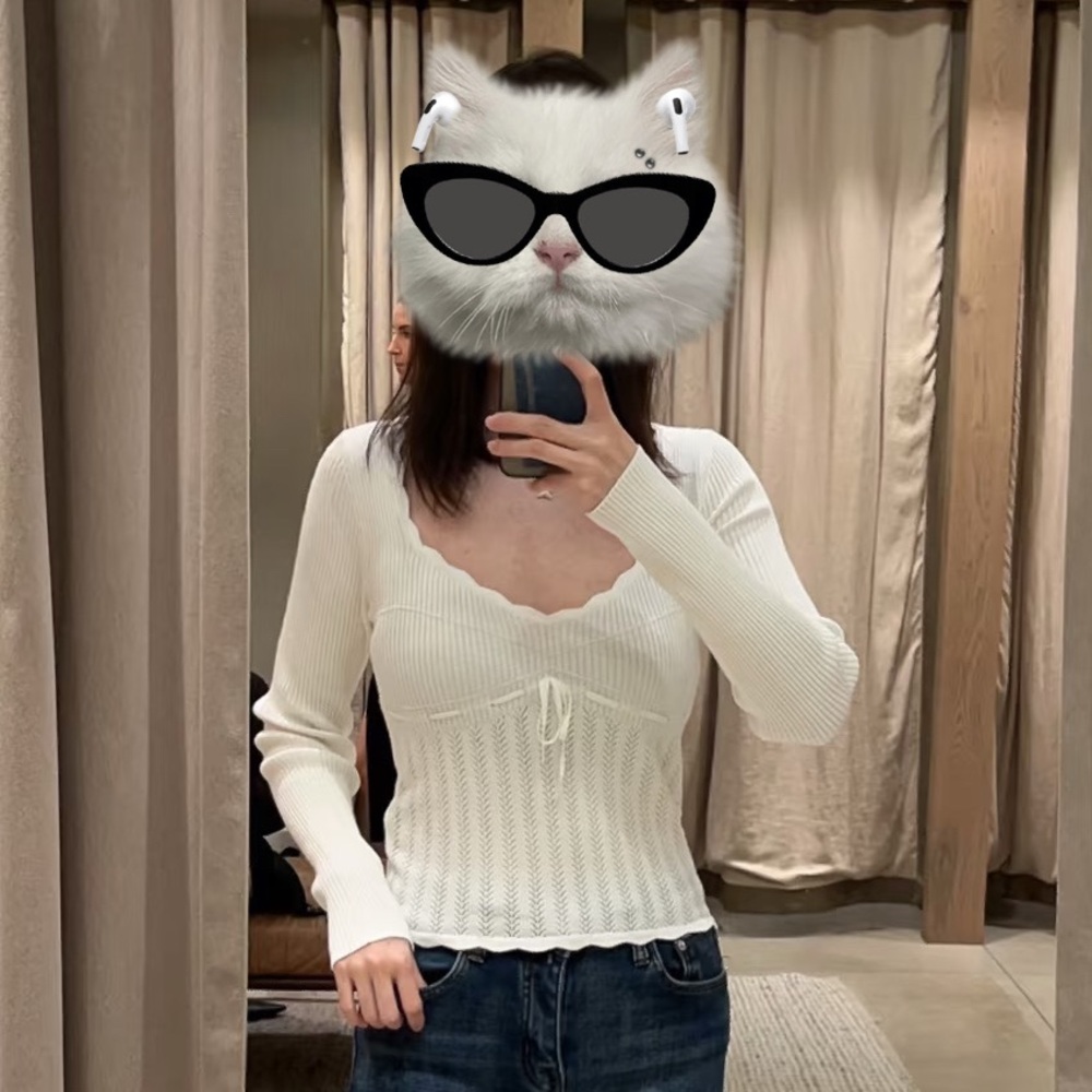 Aritzia White Knit Top
